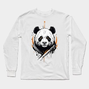 amazing logo for a Warrior panda Long Sleeve T-Shirt